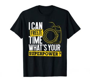 freeze time photo superpower tshirt
